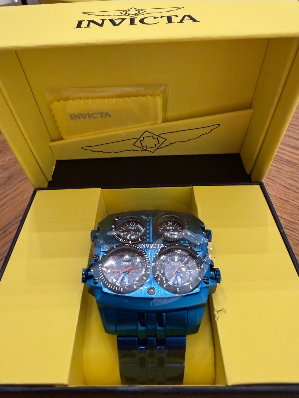 SALE! Invicta Coalition Forces Zulu Time Blue Watch FREE CASE - Picture 7 of 9